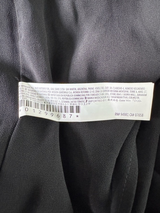 Forever 21 Women's Black Maxi Short Sleeve Crochet Lace Tiered Dress Size XL - Picture 9 of 12